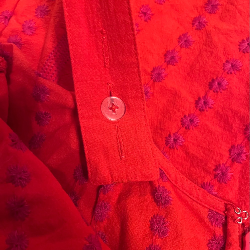 Free People‎ Juni Strawberry Spritz Embroidered Backless Halter Mini Dress Large - Picture 4 of 7